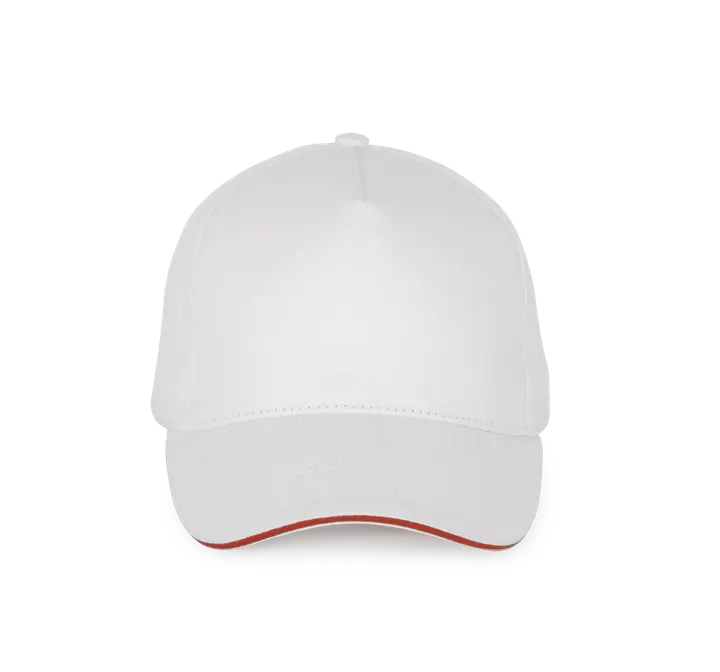 Kappe - 5-Panels White / Red