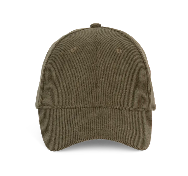 Kappe aus Samt – 6 Panels Dark Olive