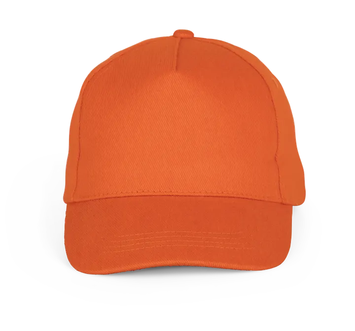Casquette Baseball - 5 panneaux Orange