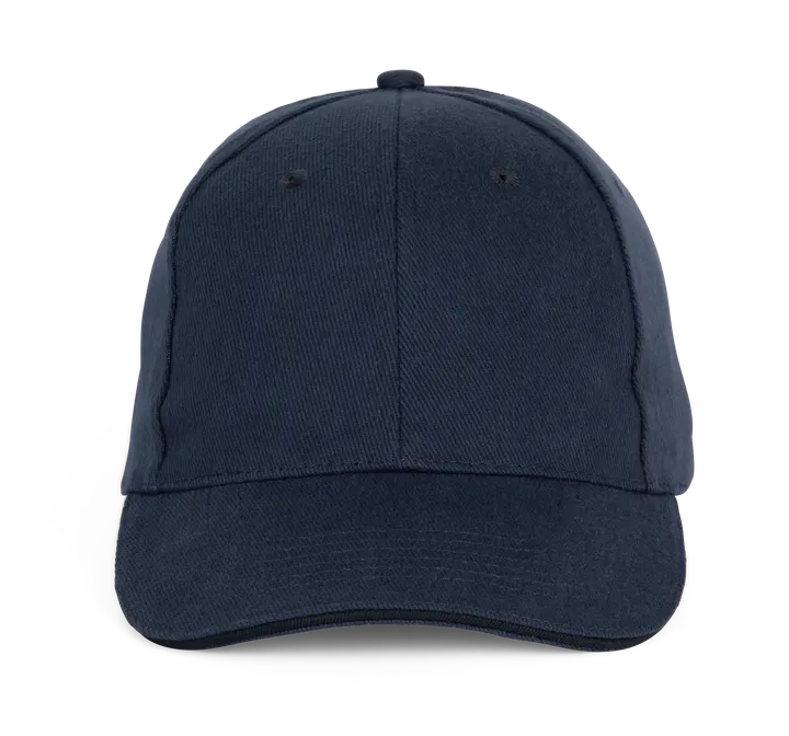 Casquette Baseball avec sandwich - 6 panneaux Navy