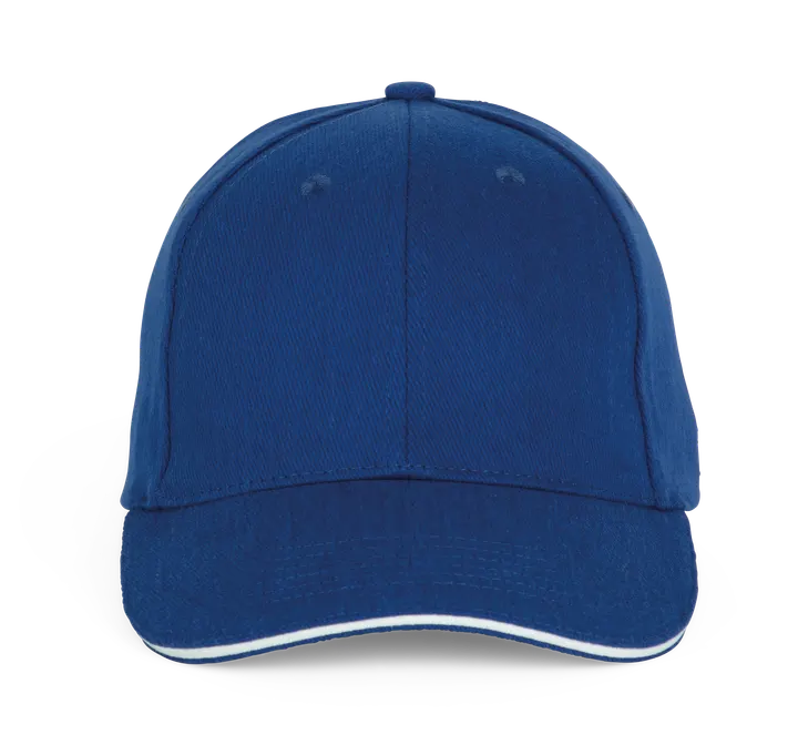 Casquette Baseball avec sandwich - 6 panneaux Royal Blue / White