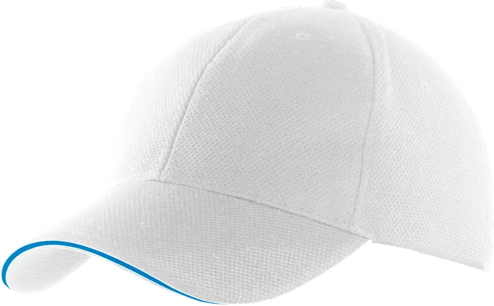 Sportkappe White / Aqua Blue