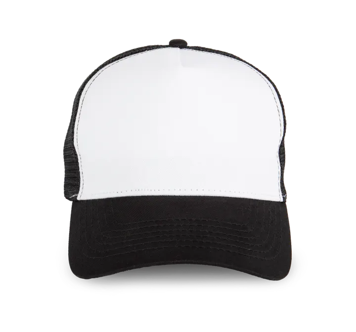 Trucker Cap – 5 Panels Black / White