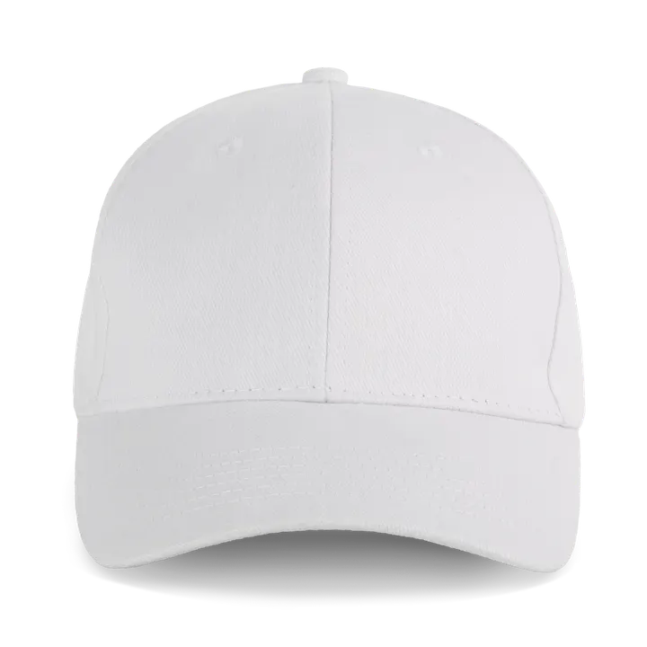 Casquette en coton bio - 6 panneaux White