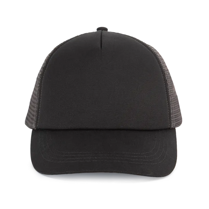 5 Panel-Trucker-Kappe aus Canvas-Baumwolle - K-up Gold Label Black / Dark Grey