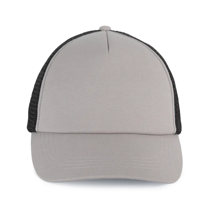 5 Panel-Trucker-Kappe aus Canvas-Baumwolle - K-up Gold Label Opal Grey / Black