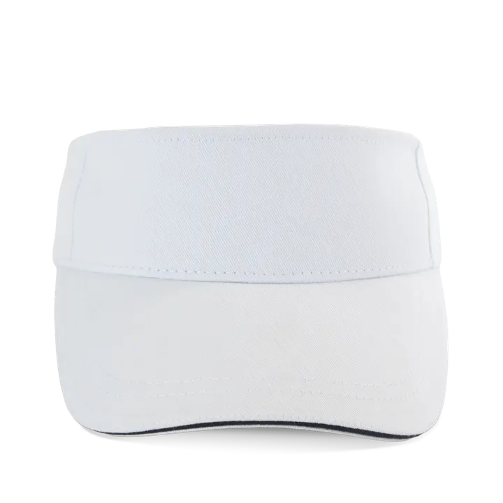 Visière sport en coton White / Navy