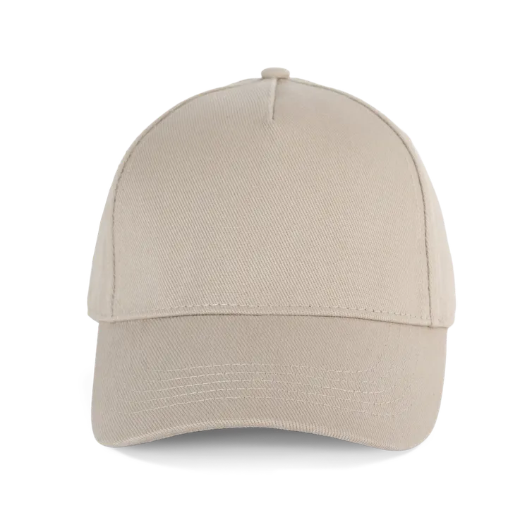 Casquette en coton bio 5 panneaux - K-up Gold Label Beige