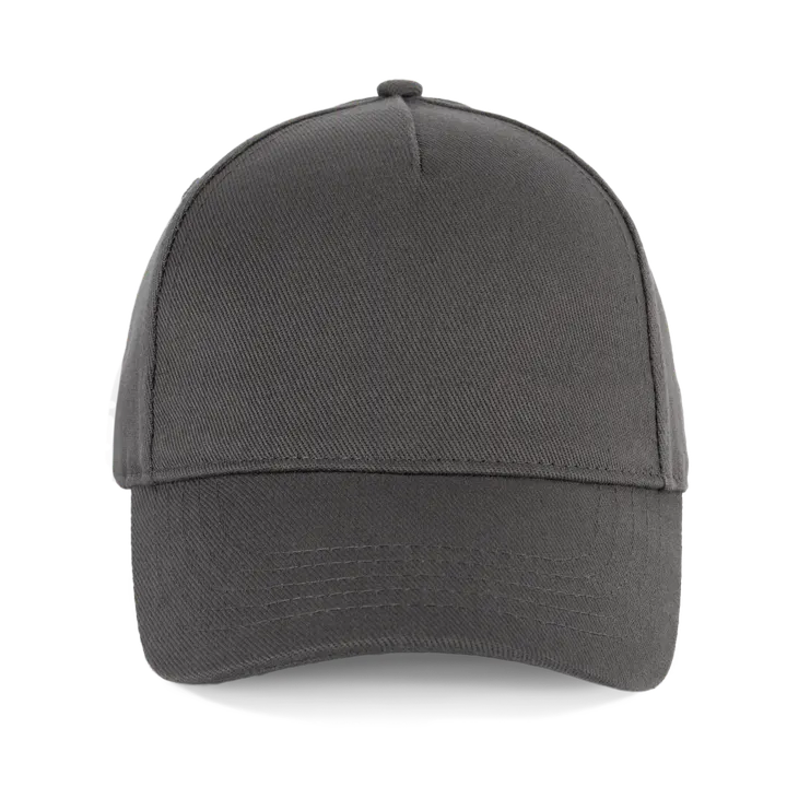 Casquette en coton bio 5 panneaux - K-up Gold Label Dark Grey