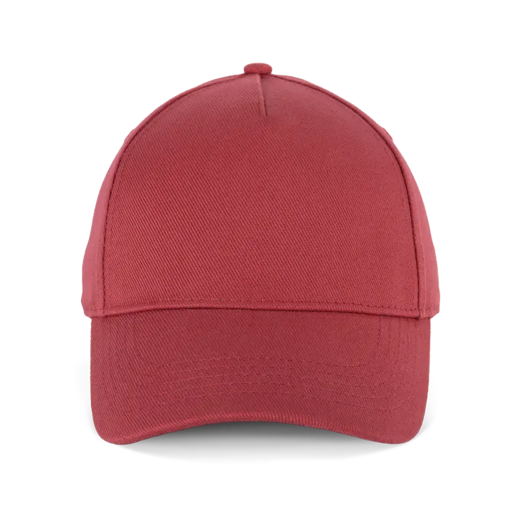 Casquette en coton bio 5 panneaux - K-up Gold Label Terracotta Red