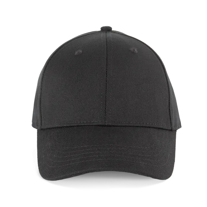Casquette en coton bio 6 panneaux - K-up Gold Label Black