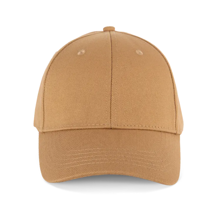 Casquette en coton bio 6 panneaux - K-up Gold Label Honey Brown