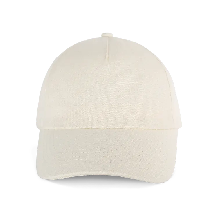 5-Panel-Kappe aus Canvas – K-up Gold Label Ecru