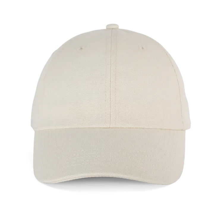 Casquette en toile de coton 6 panneaux - K-up Gold Label Ecru