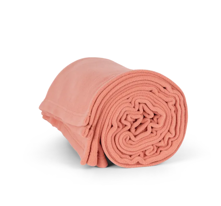 Plaid en polaire Praline Rose