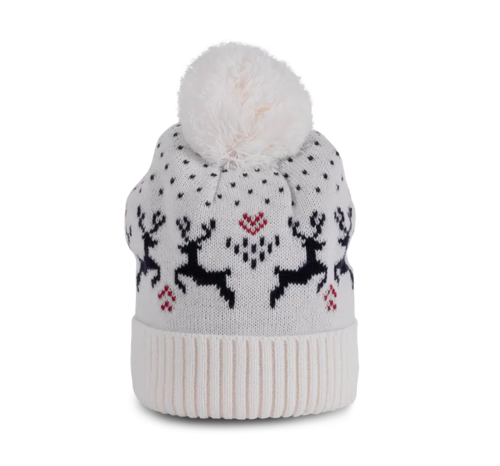 Rentier Weihnachtsmützev Natural / Night Navy