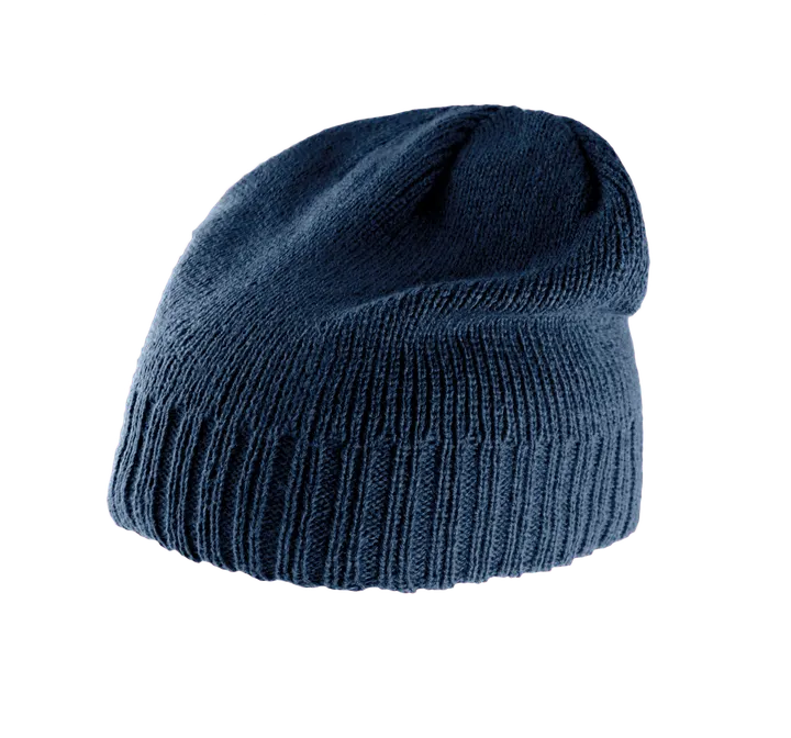 Rippstrick-Mütze Navy