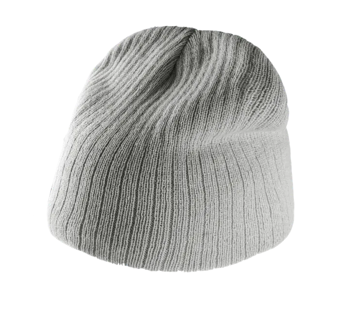 Rippstrick-Mütze Light Grey