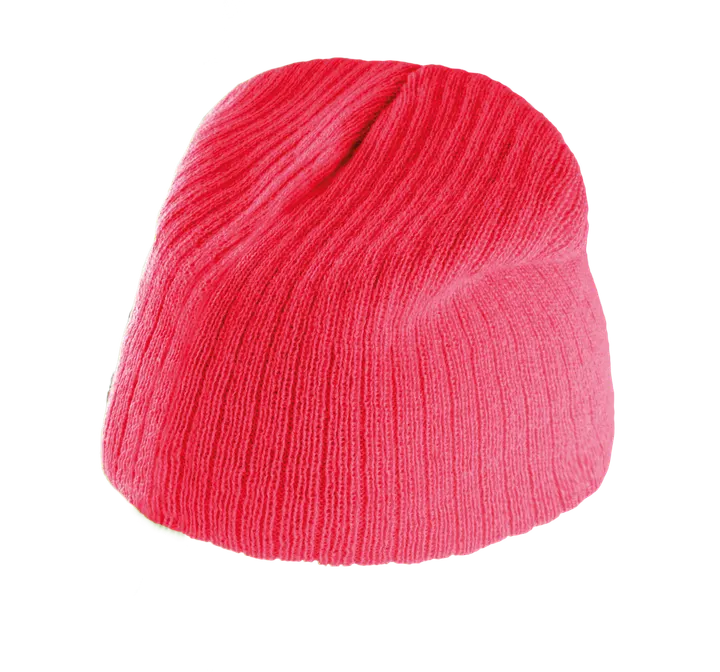 Rippstrick-Mütze Strawberry Pink