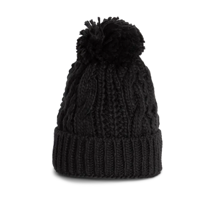 Bonnet en maille tricot Black
