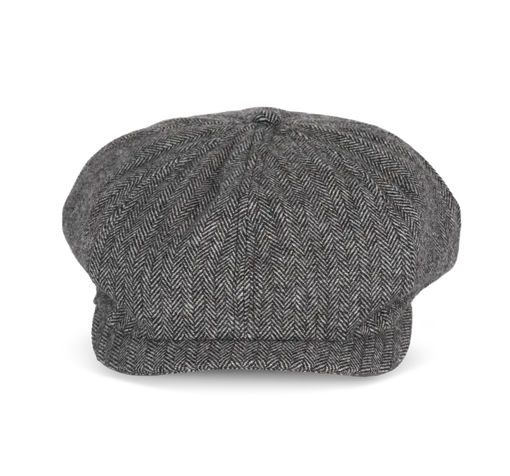 Casquette style newsboy Herringbone Grey