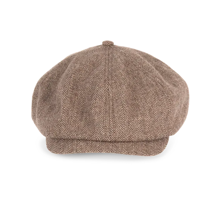 Casquette style newsboy Herringbone Sand