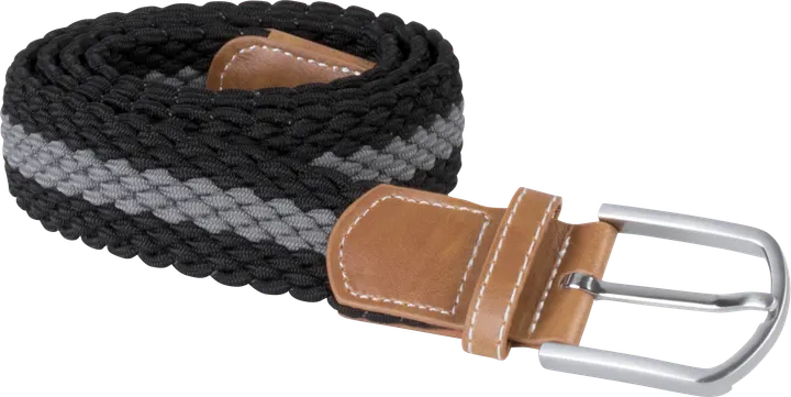 Ceinture tressée élastiquée Black / Mid Grey