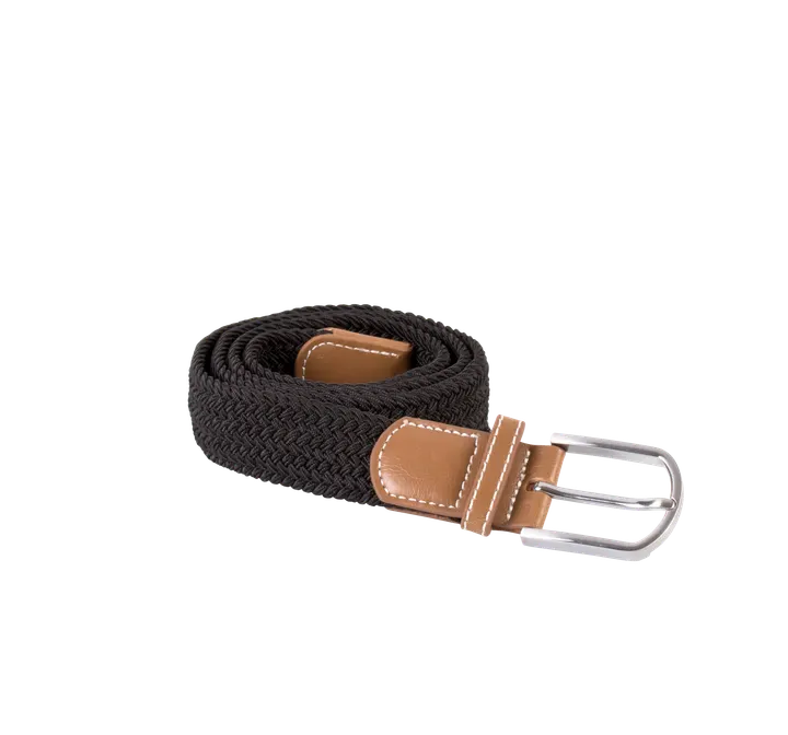 Ceinture tressée élastiquée Black