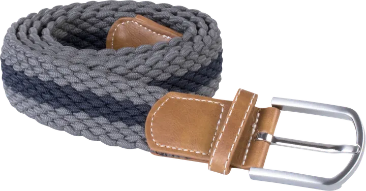 Ceinture tressée élastiquée Mid Grey / Navy