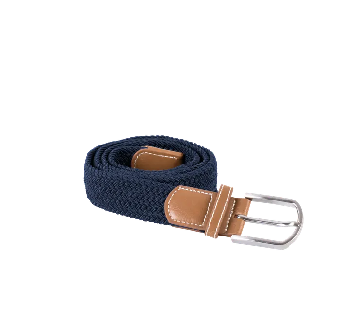 Ceinture tressée élastiquée Navy