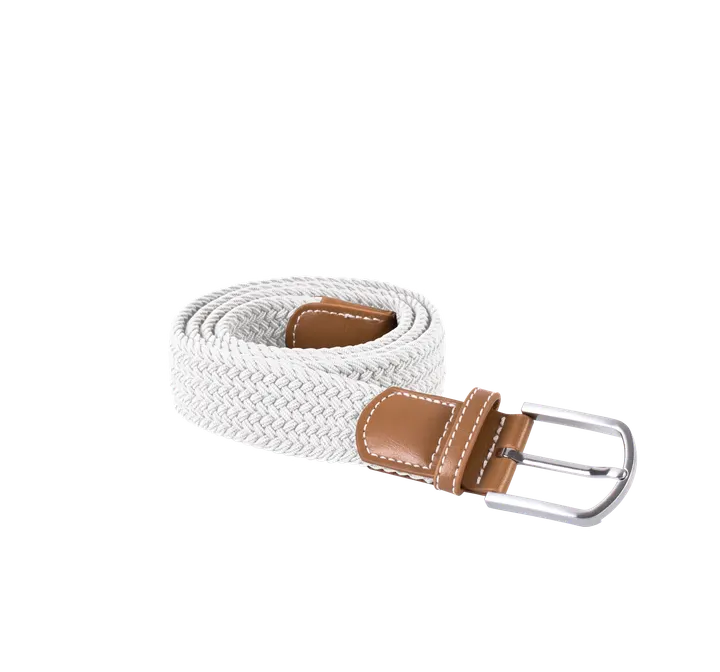 Ceinture tressée élastiquée White