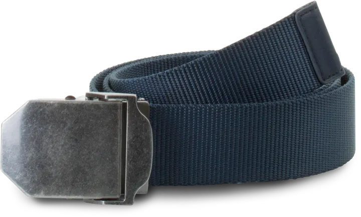 Metallschnalle Gürtel Navy / Old Silver