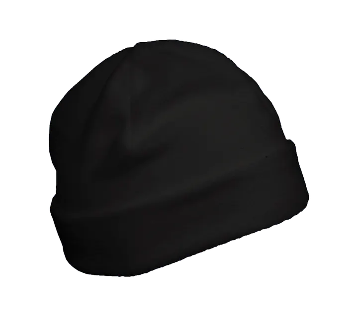 Bonnet recyclé micropolaire avec revers Black