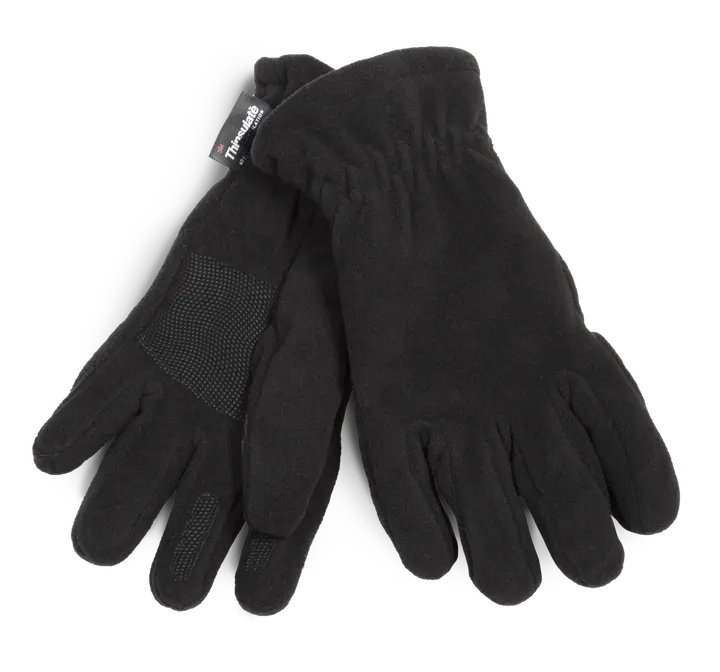 Recycelte Handschuh aus Mikrofleece und Thinsulate Black