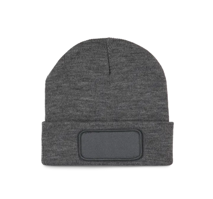 Bonnet recyclé avec patch Grey Heather