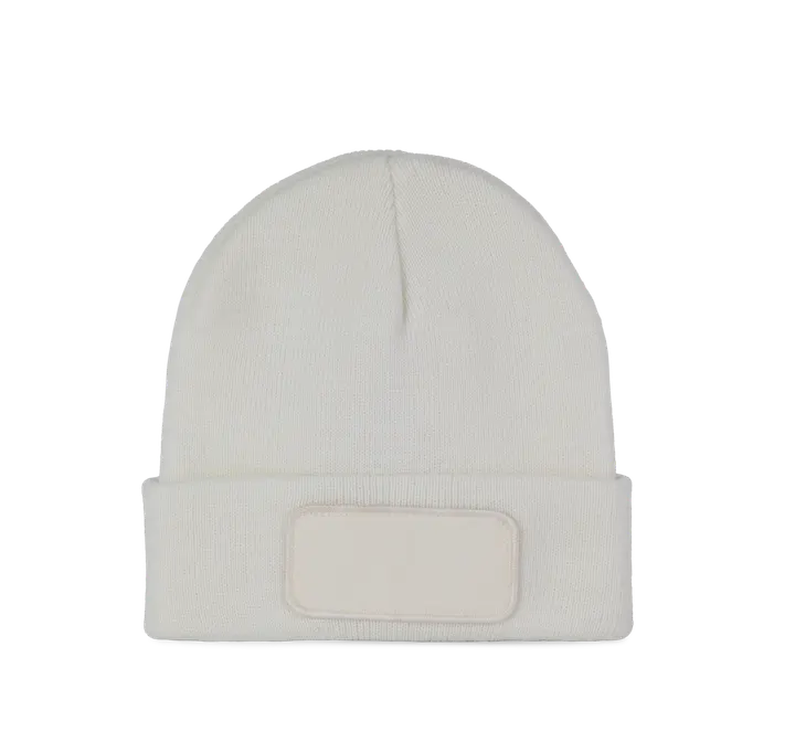 Bonnet recyclé avec patch White