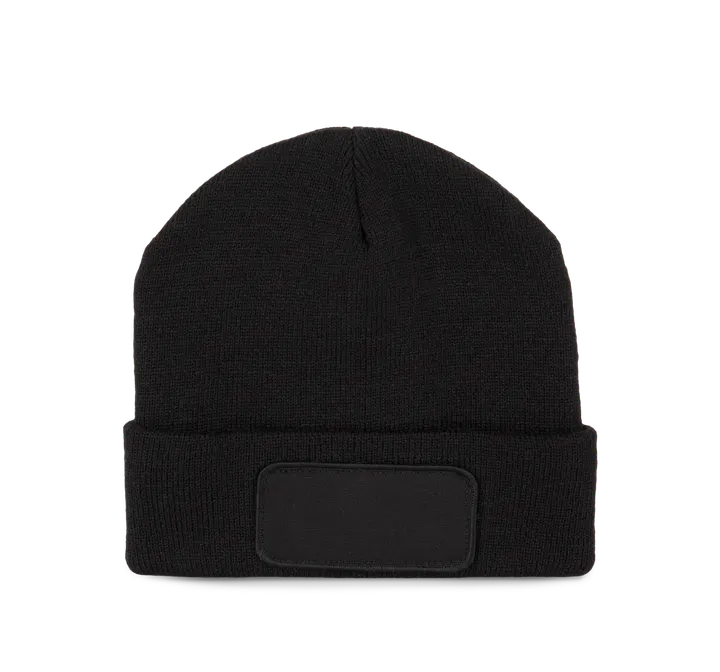 Bonnet recyclé avec patch et doublure Thinsulate™ Black