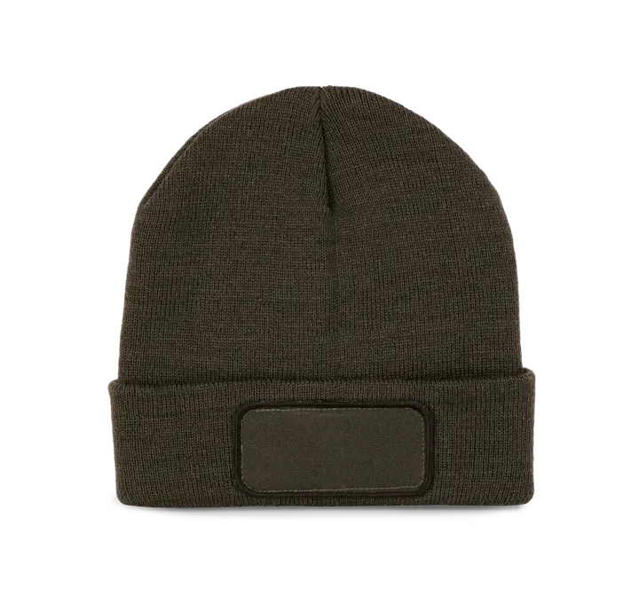 Bonnet recyclé avec patch et doublure Thinsulate™ Dark Khaki
