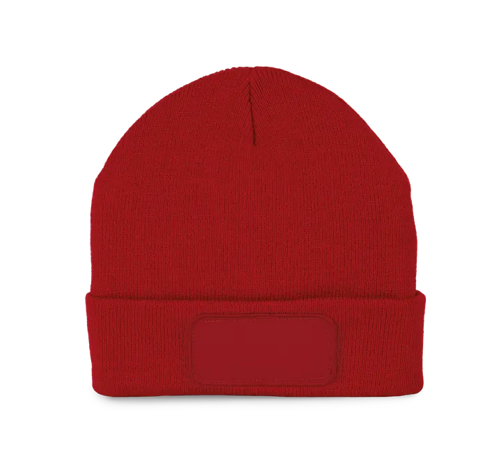 Bonnet recyclé avec patch et doublure Thinsulate™ Red