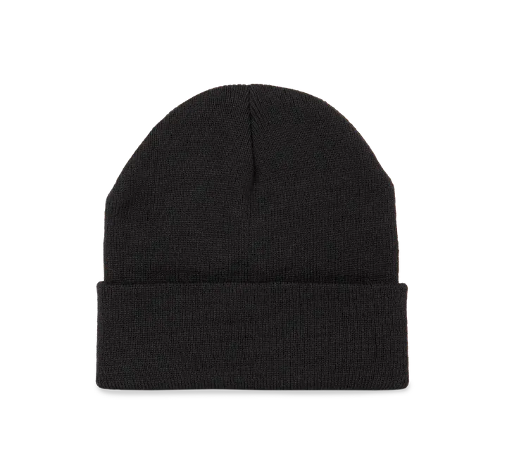 Bonnet recyclé avec revers tricoté Black