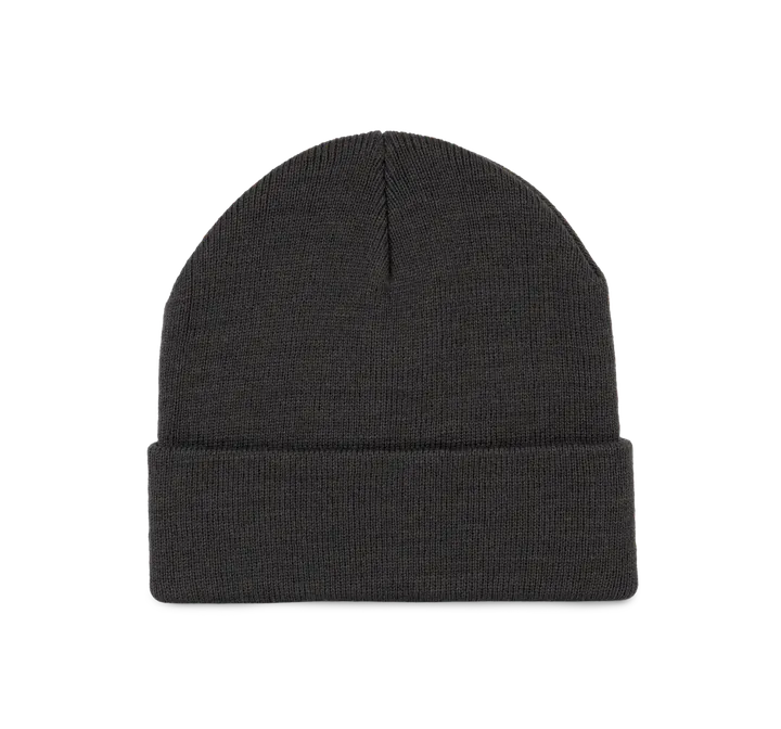 Bonnet recyclé avec revers tricoté Dark Grey