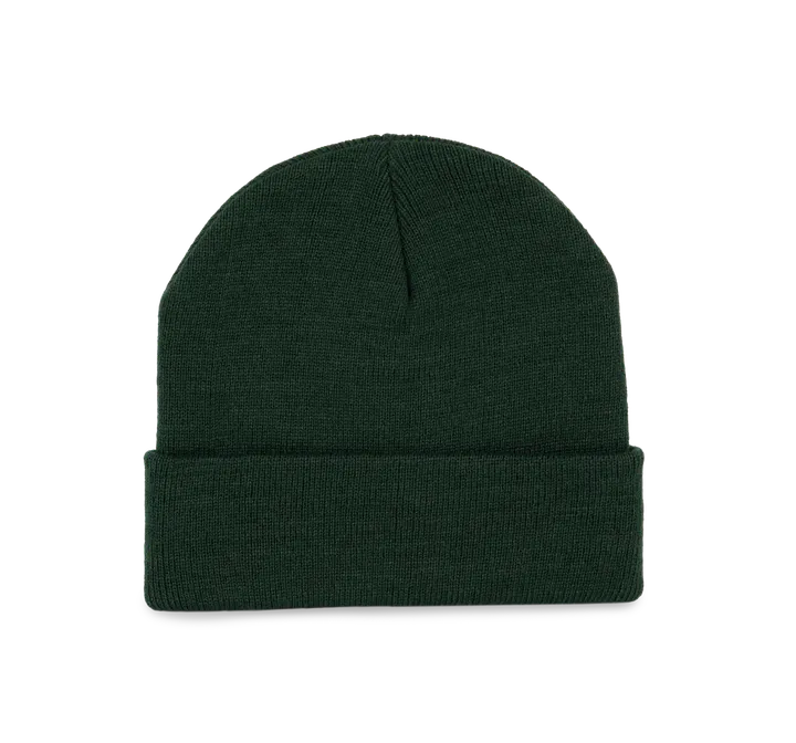 Bonnet recyclé avec revers tricoté Forest Green
