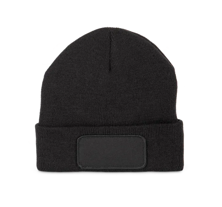Mütze mit Patch und Thinsulate-Futter Black