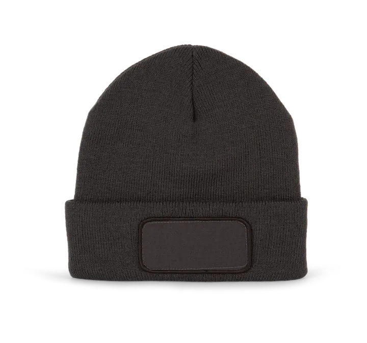 Mütze mit Patch und Thinsulate-Futter Dark Grey