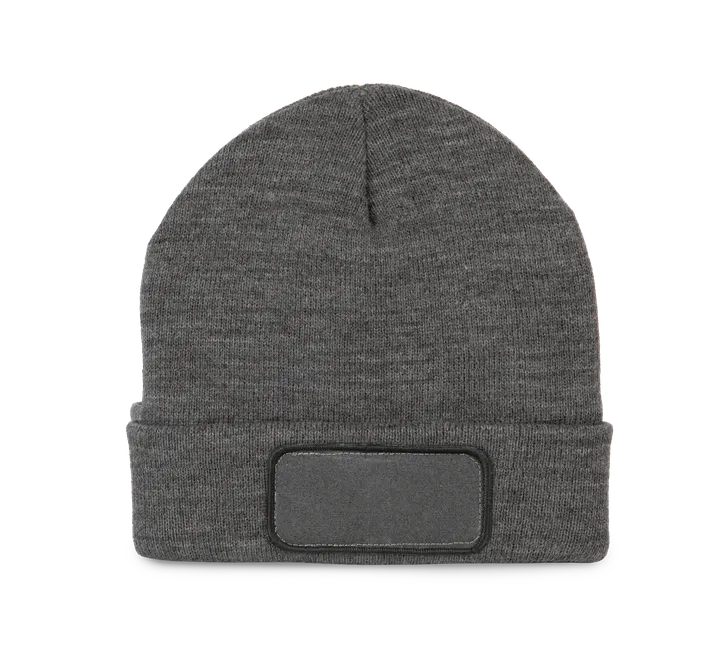 Mütze mit Patch und Thinsulate-Futter Grey Heather