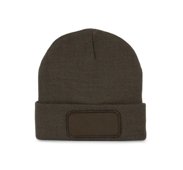 Mütze mit Patch Dark Khaki