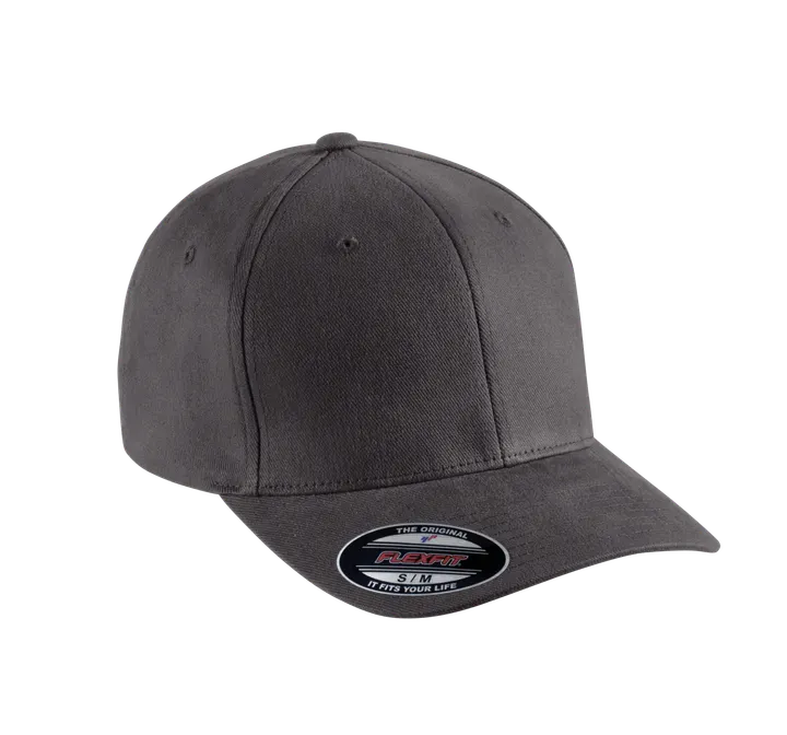 Casquette Flexfit coton brossé - 6 panneaux Deep Grey