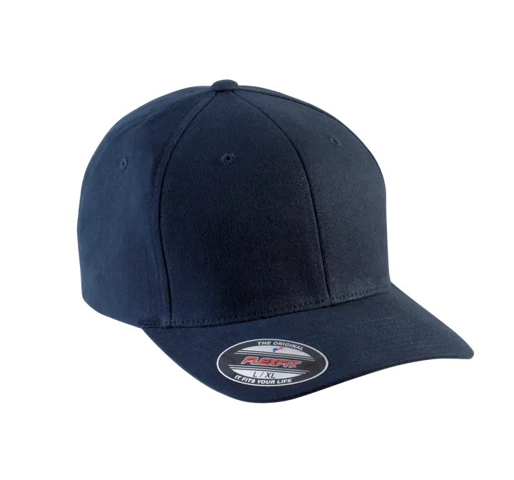 Casquette Flexfit coton brossé - 6 panneaux Navy