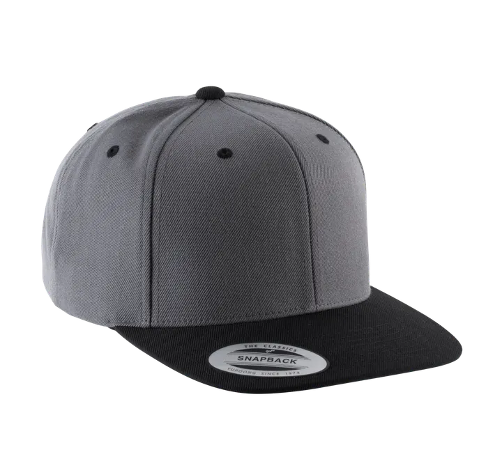 Casquette visière plate - 6 panneaux Dark Grey / Black