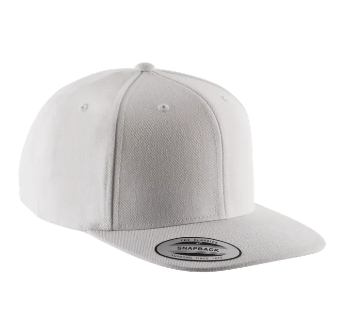 Casquette visière plate - 6 panneaux White